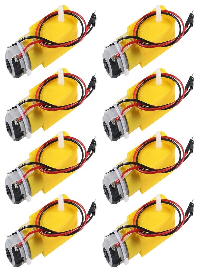 ACEIRMC 8pcs TT DC Gearbox Motor Dual Shaft 3-6V Gear Motor 200RPM Ratio 1:48 Shaft Motor with 2.54mm Wire for Arduino Smart Car Robot - Image 1